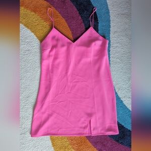 Barbie Pink A New Day Satin Mini Dress Size Medium